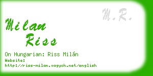 milan riss business card